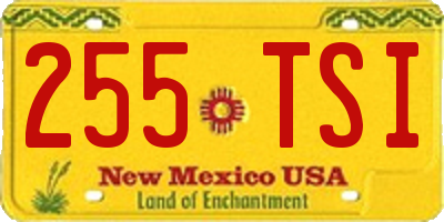 NM license plate 255TSI