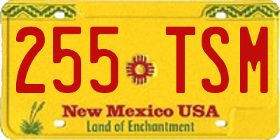 NM license plate 255TSM