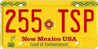 NM license plate 255TSP