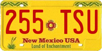 NM license plate 255TSU