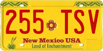 NM license plate 255TSV