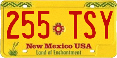 NM license plate 255TSY