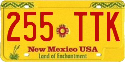 NM license plate 255TTK