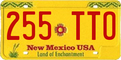 NM license plate 255TTO