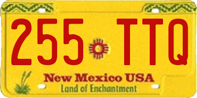 NM license plate 255TTQ