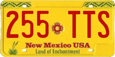 NM license plate 255TTS