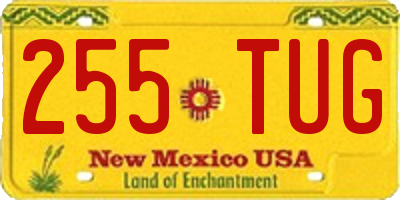 NM license plate 255TUG