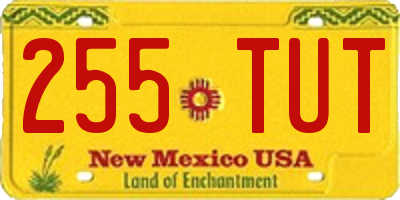 NM license plate 255TUT