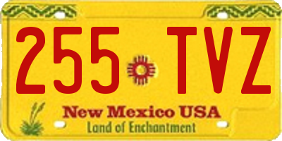 NM license plate 255TVZ