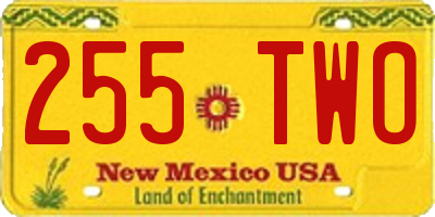 NM license plate 255TWO