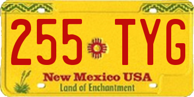 NM license plate 255TYG