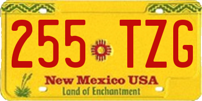 NM license plate 255TZG