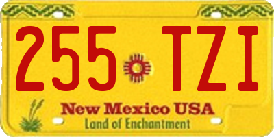 NM license plate 255TZI