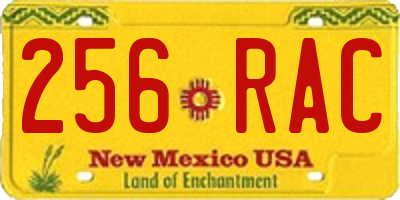 NM license plate 256RAC