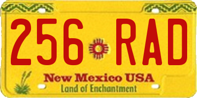 NM license plate 256RAD