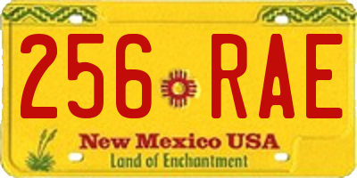 NM license plate 256RAE