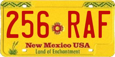 NM license plate 256RAF