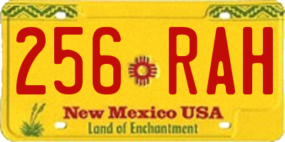 NM license plate 256RAH