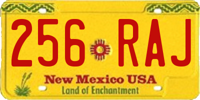 NM license plate 256RAJ