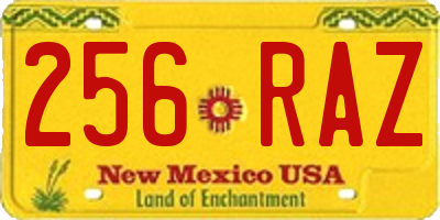 NM license plate 256RAZ