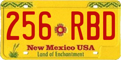 NM license plate 256RBD