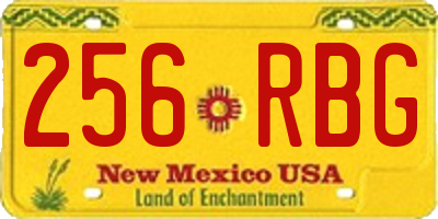 NM license plate 256RBG