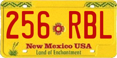 NM license plate 256RBL