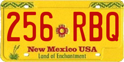 NM license plate 256RBQ