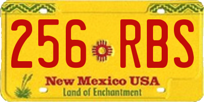 NM license plate 256RBS