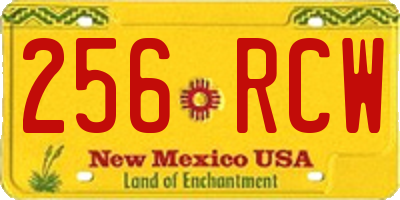NM license plate 256RCW