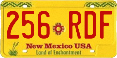 NM license plate 256RDF