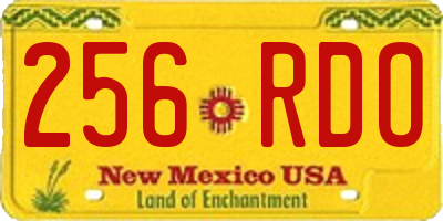 NM license plate 256RDO