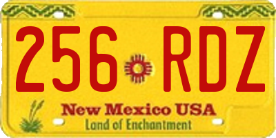 NM license plate 256RDZ