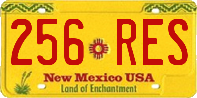 NM license plate 256RES