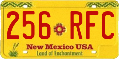 NM license plate 256RFC