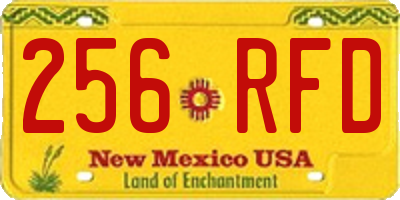 NM license plate 256RFD