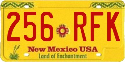 NM license plate 256RFK