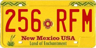 NM license plate 256RFM