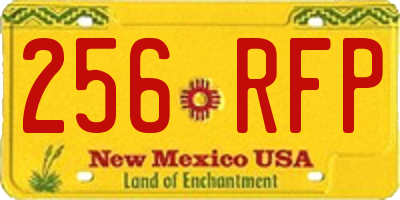 NM license plate 256RFP