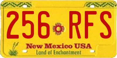 NM license plate 256RFS