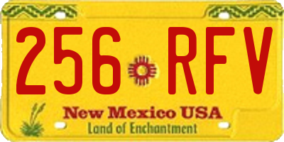 NM license plate 256RFV