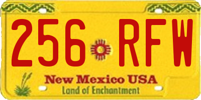 NM license plate 256RFW