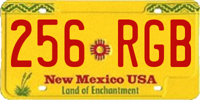 NM license plate 256RGB