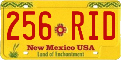 NM license plate 256RID