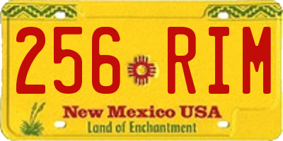NM license plate 256RIM