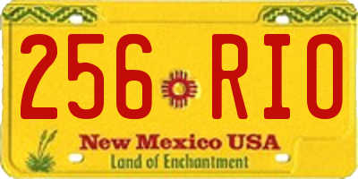 NM license plate 256RIO