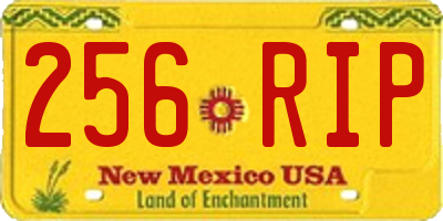 NM license plate 256RIP