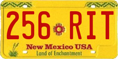 NM license plate 256RIT