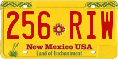 NM license plate 256RIW
