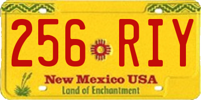 NM license plate 256RIY